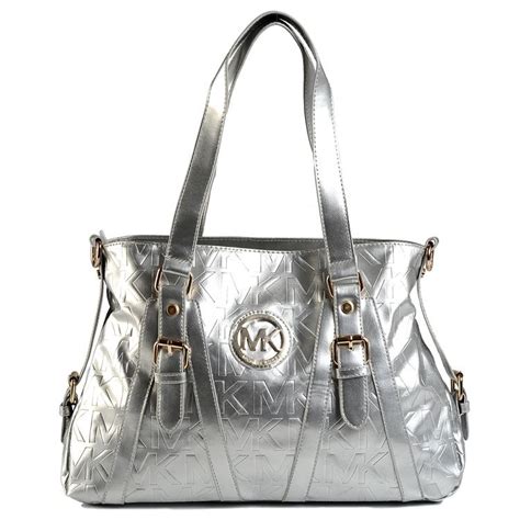 kleine handtaschen von michael kors|Michael Kors silver satchel handbag.